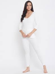 NEVA-MOD QUILT WOMEN THERMAL TOP (MDQ13)-CLOTHING-OFF WHITE-80CM